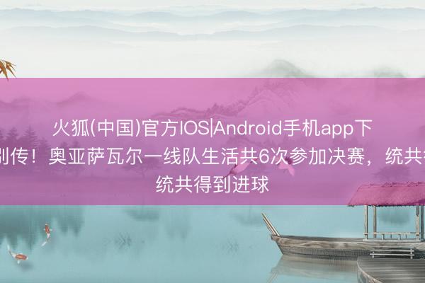 火狐(中国)官方IOS|Android手机app下载 低调别传！奥亚萨瓦尔一线队生活共6次参加决赛，统共得到进球