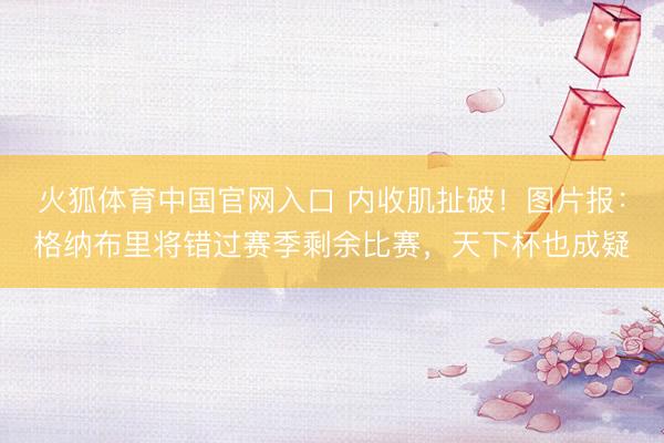 火狐体育中国官网入口 内收肌扯破！图片报：格纳布里将错过赛季剩余比赛，天下杯也成疑