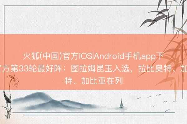 火狐(中国)官方IOS|Android手机app下载 意甲官方第33轮最好阵：图拉姆昆玉入选，拉比奥特、加比亚在列