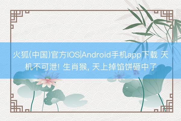 火狐(中国)官方IOS|Android手机app下载 天机不可泄! 生肖猴， 天上掉馅饼砸中了