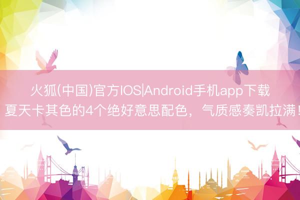 火狐(中国)官方IOS|Android手机app下载 夏天卡其色的4个绝好意思配色，气质感奏凯拉满！